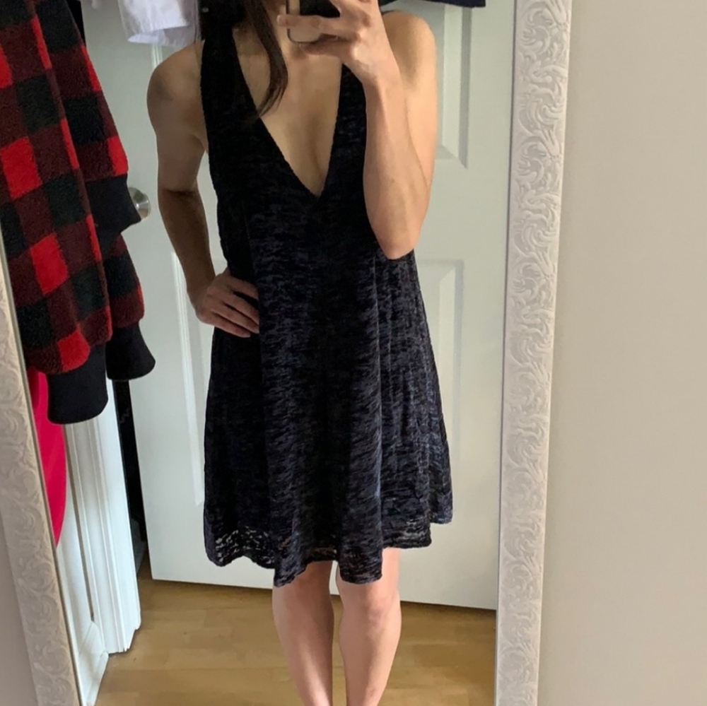 Wilfred Black V-Neck Swing Dress